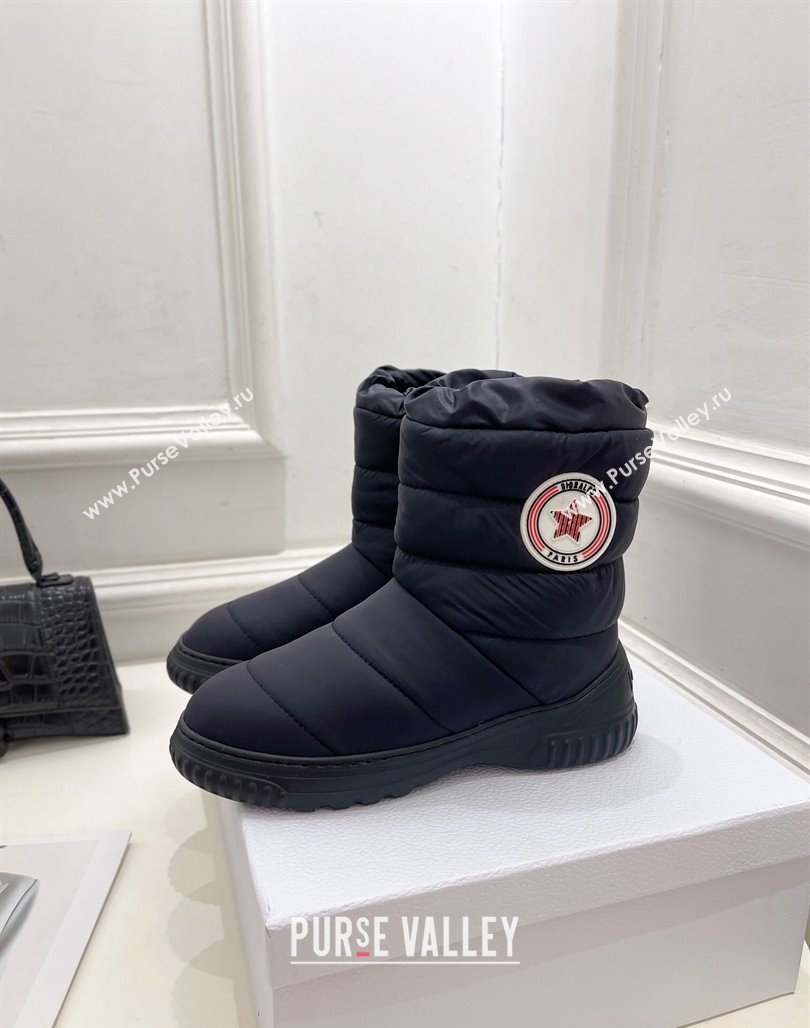 Dior Frost Ankle Boots in Black Quilted Nylon and Shearling 2024 (modeng-23120838)
