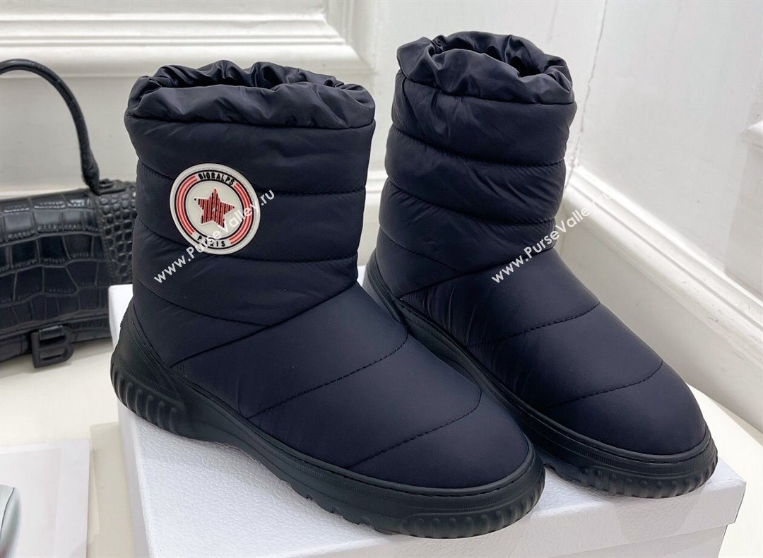 Dior Frost Ankle Boots in Black Quilted Nylon and Shearling 2024 (modeng-23120838)