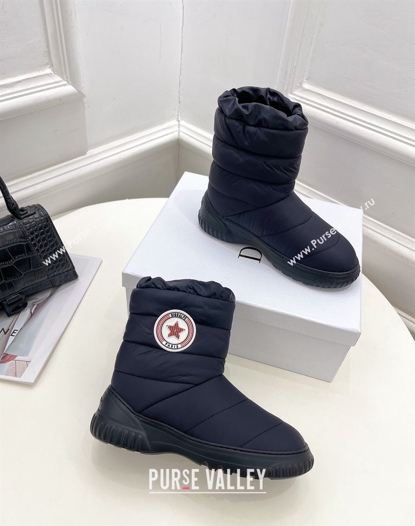 Dior Frost Ankle Boots in Black Quilted Nylon and Shearling 2024 (modeng-23120838)