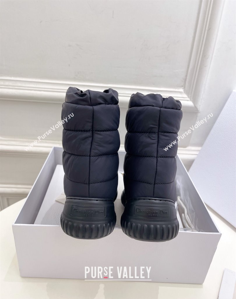 Dior Frost Ankle Boots in Black Quilted Nylon and Shearling 2024 (modeng-23120838)
