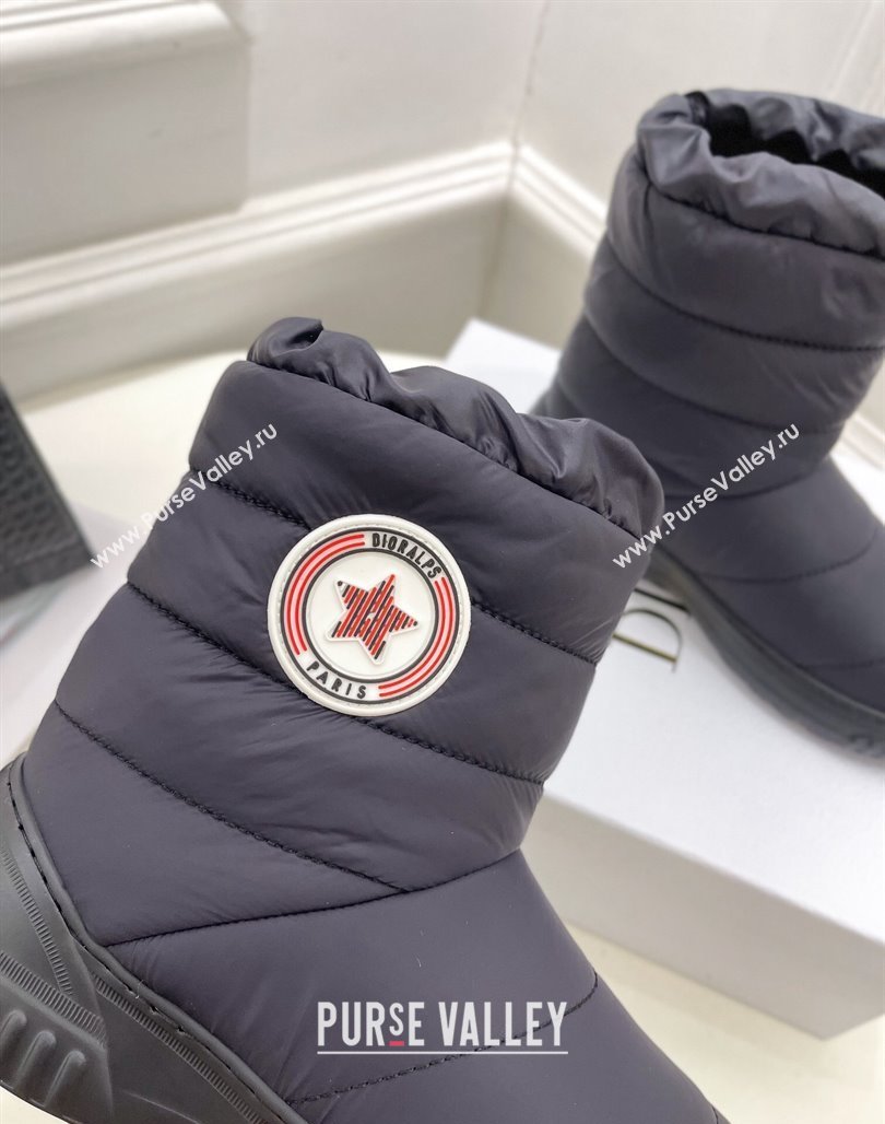 Dior Frost Ankle Boots in Black Quilted Nylon and Shearling 2024 (modeng-23120838)
