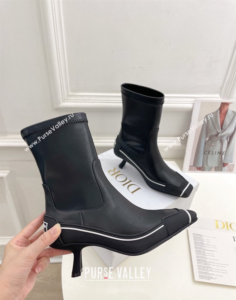 Dior Heel 5.5cm D-Motion Short Boots in Black 2024 (modeng-23120828)