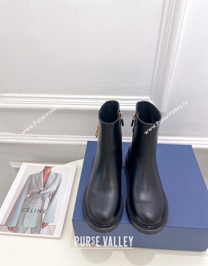 Dior 30 Montaigne Ankle Boot in Black Calfskin 2024 (modeng-23120834)