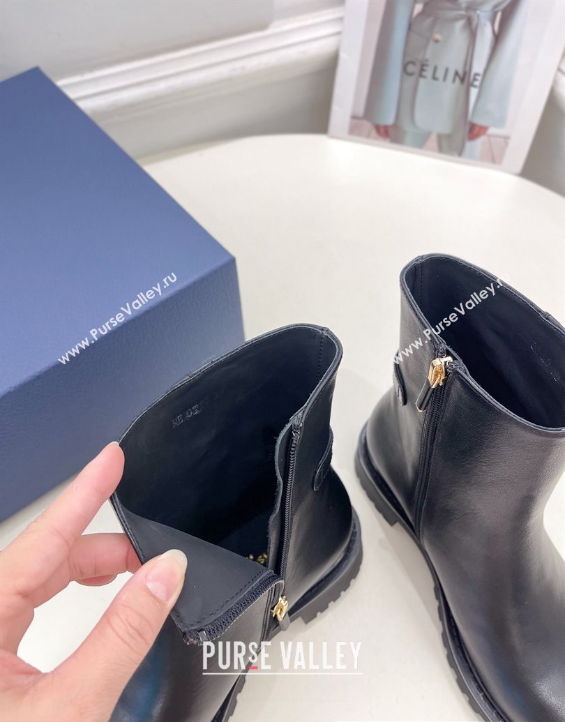 Dior 30 Montaigne Ankle Boot in Black Calfskin 2024 (modeng-23120834)