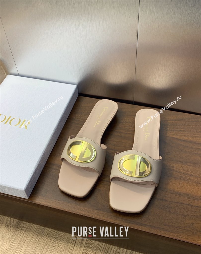 Dior Heel 1.5cm Forever Slides in Nude Calfskin 2024 (modeng-23120907)