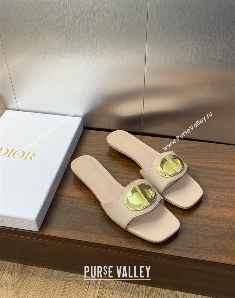 Dior Heel 1.5cm Forever Slides in Nude Calfskin 2024 (modeng-23120907)