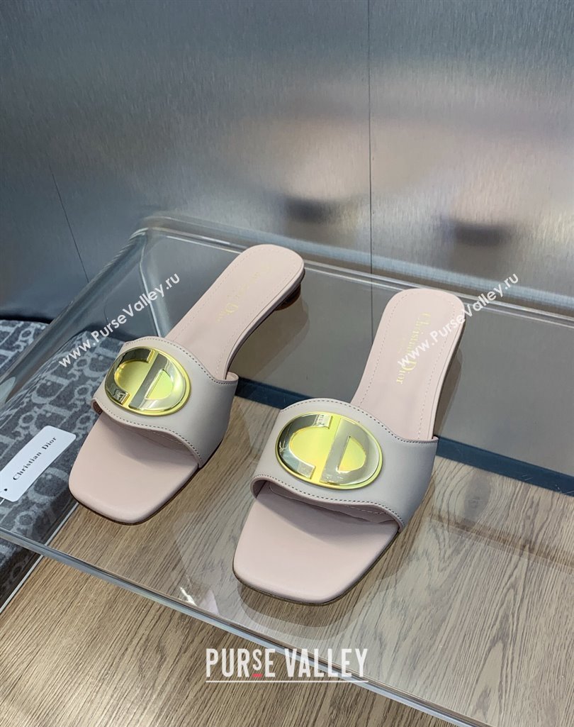 Dior Heel 1.5cm Forever Slides in Nude Calfskin 2024 (modeng-23120907)