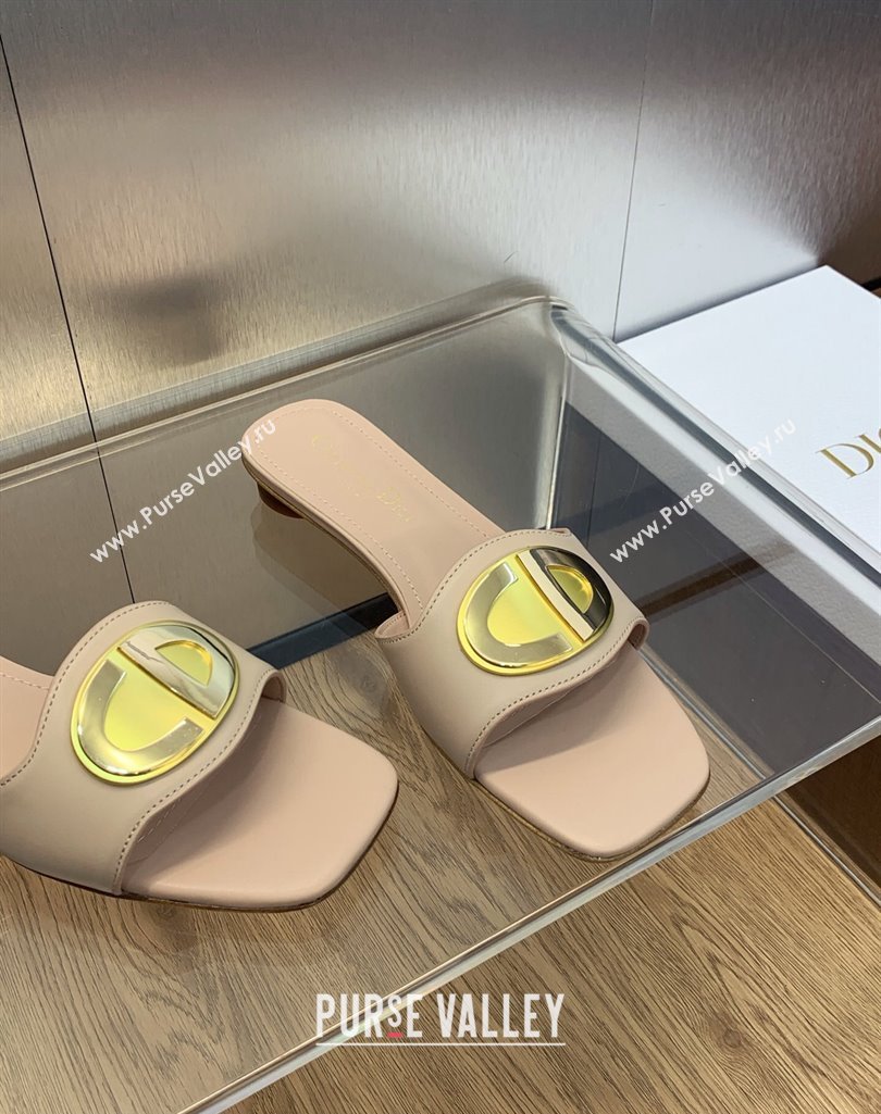 Dior Heel 1.5cm Forever Slides in Nude Calfskin 2024 (modeng-23120907)
