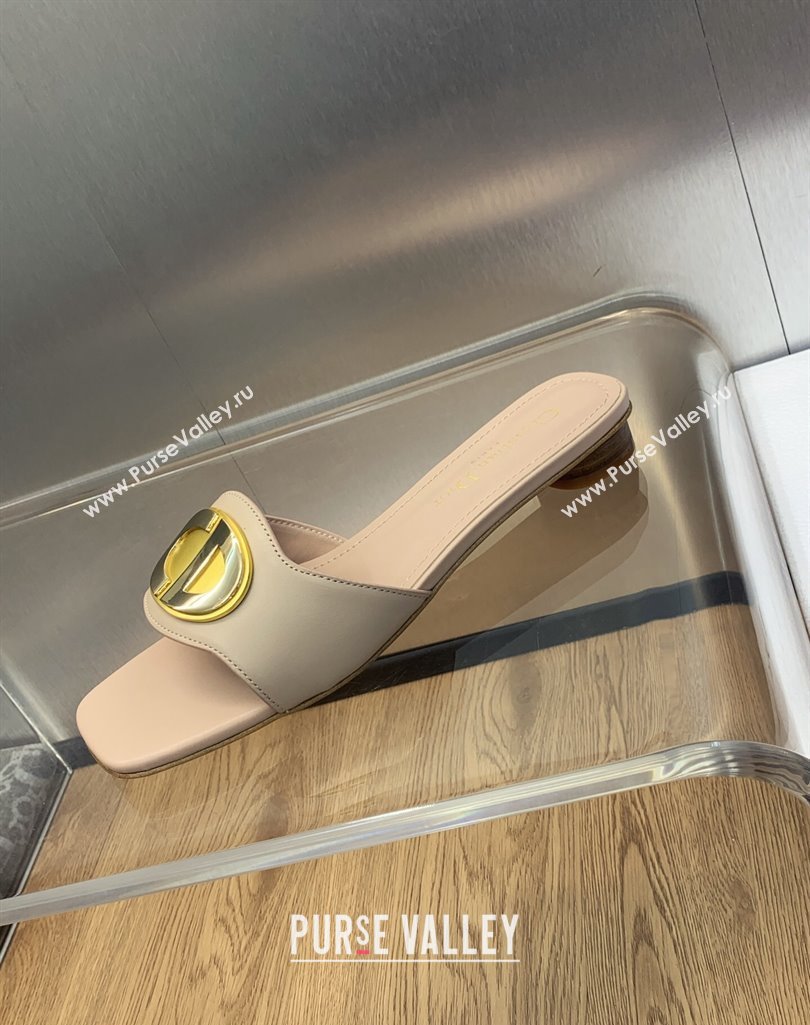 Dior Heel 1.5cm Forever Slides in Nude Calfskin 2024 (modeng-23120907)