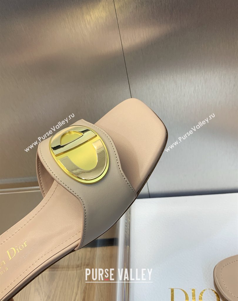 Dior Heel 1.5cm Forever Slides in Nude Calfskin 2024 (modeng-23120907)