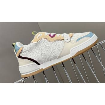 Dior Women/Men One Sneakers in White Dior Oblique Perforated Calfskin and Multicolor Suede Calfskin 2024 (modeng-23120819)