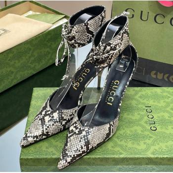 Gucci Heel 8.5cm leather Womens high heel pumps 717159 Python Pattern 2024 (SS-23120703)