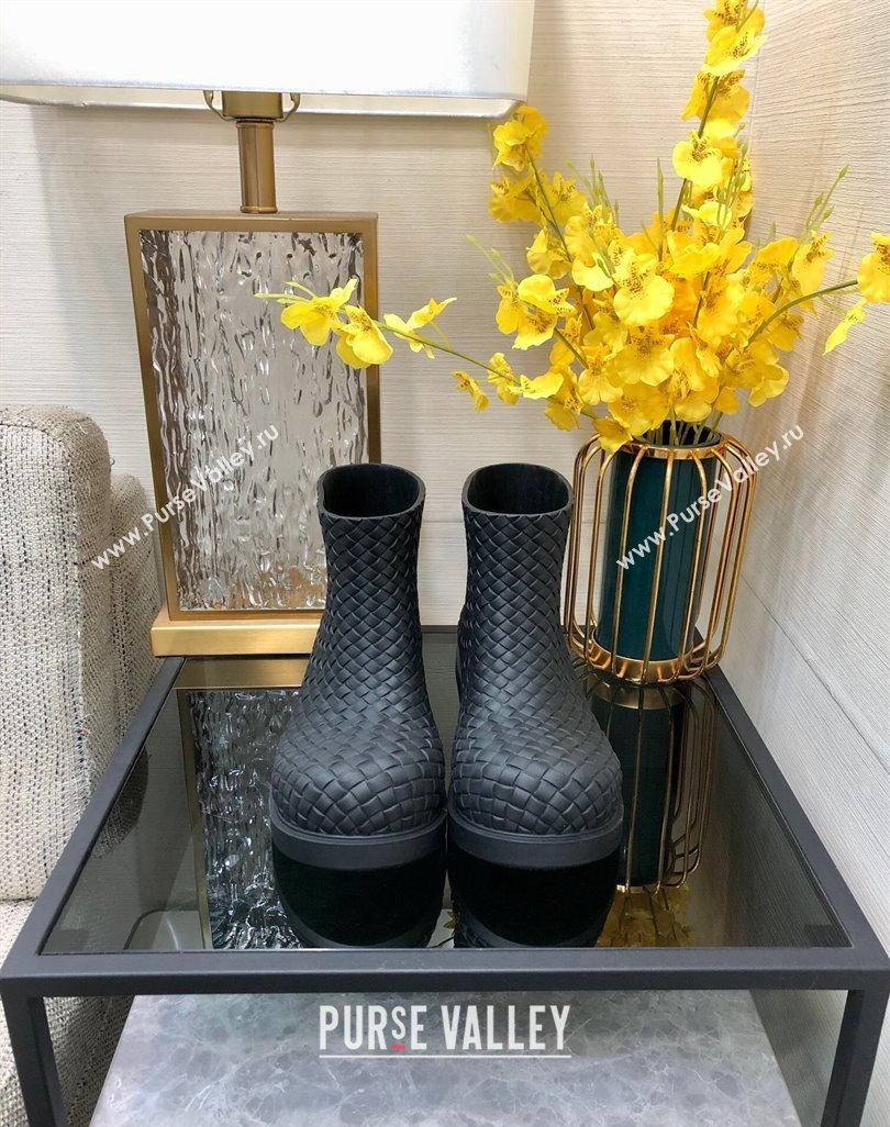 Bottega Veneta Biodegradable rubber Fireman Ankle Boots Black 2024 (modeng-23120814)