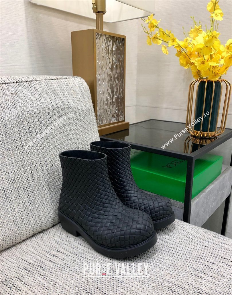 Bottega Veneta Biodegradable rubber Fireman Ankle Boots Black 2024 (modeng-23120814)