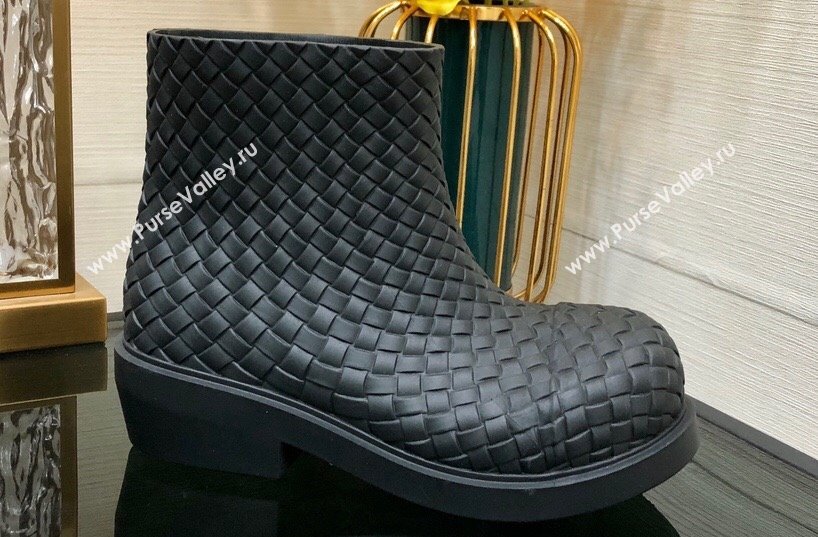 Bottega Veneta Biodegradable rubber Fireman Ankle Boots Black 2024 (modeng-23120814)