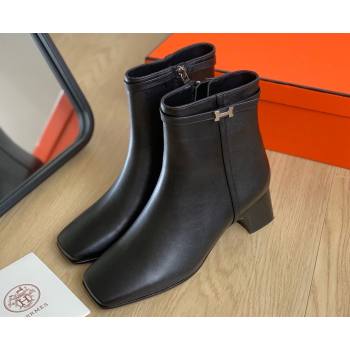 Hermes Hommage ankle boots in calfskin Black (modeng-23120951)