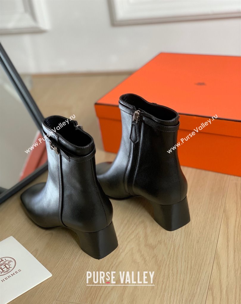 Hermes Hommage ankle boots in calfskin Black (modeng-23120951)