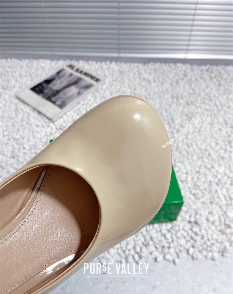 Bottega Veneta Heel 7.5cm Rubberized leather Atomic Slingback Pumps Beige 2024 (modeng-23121107)