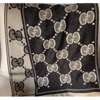Gucci GG wool jacquard scarf 598993 45x195cm Black 2024 (weinisi-23121117)