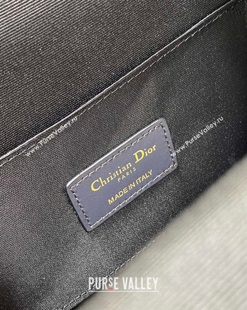 Dior Small Boston Bag in Blue Oblique Jacquard 2024 (xinyidai-23121218)