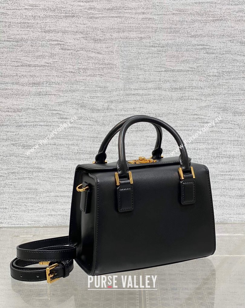 Dior Small Boston Bag in Black Box Calfskin 2024 (xinyidai-23121219)