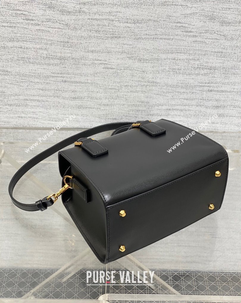 Dior Small Boston Bag in Black Box Calfskin 2024 (xinyidai-23121219)