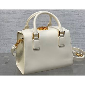 Dior Small Boston Bag in White Box Calfskin 2024 (xinyidai-23121220)