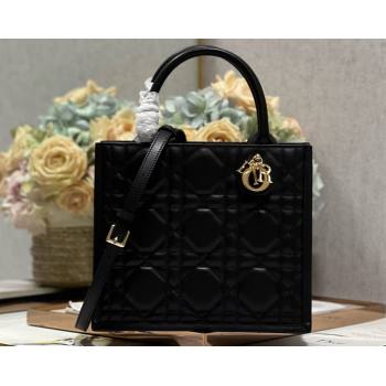 Dior Small Book Tote Bag in Black Cannage Lambskin 2024 (xinyidai-23121215)
