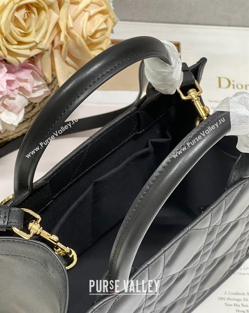 Dior Small Book Tote Bag in Black Cannage Lambskin 2024 (xinyidai-23121215)