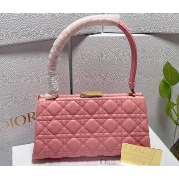Dior Top Handle Bag in Pink Cannage Lambskin 2024 (xinyidai-23121212)