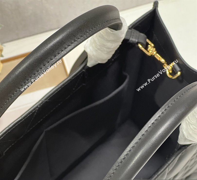 Dior Medium Book Tote Bag in Black Cannage Lambskin 2024 (xinyidai-23121214)