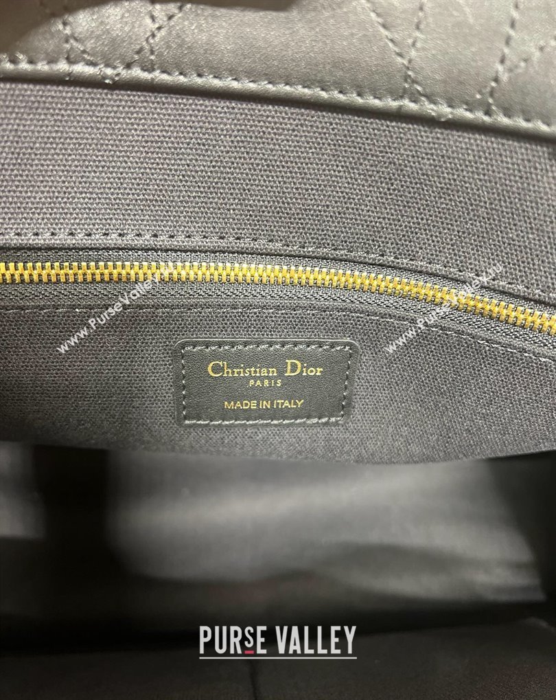 Dior Medium Book Tote Bag in Black Cannage Lambskin 2024 (xinyidai-23121214)