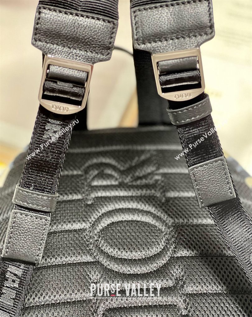 Dior Rider Backpack Bag in Beige and Black Maxi Dior Oblique Jacquard 2024 (xinyidai-23121222)