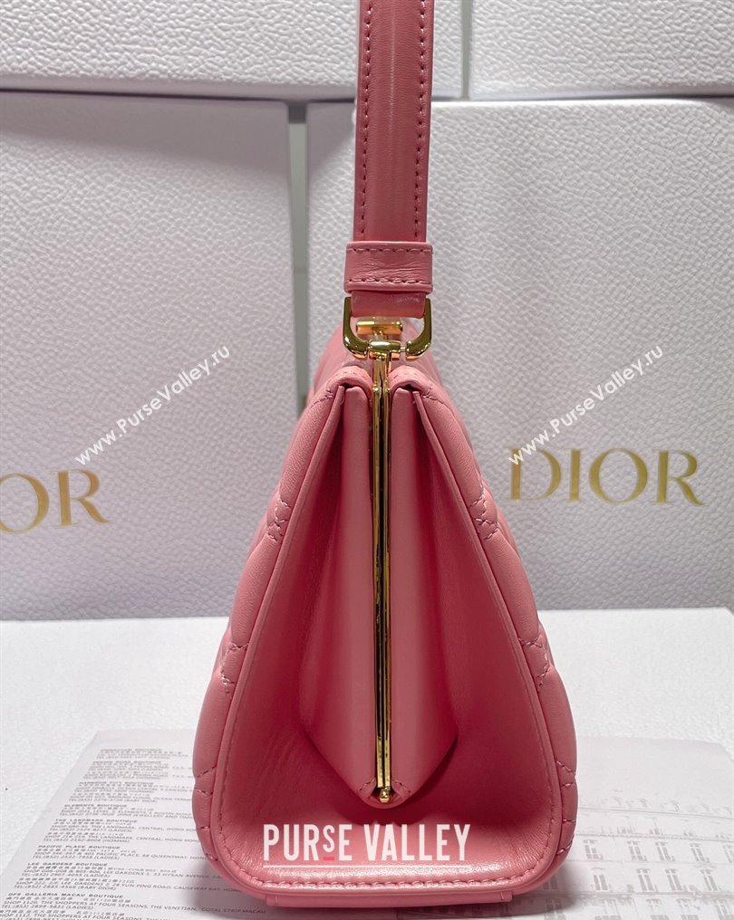 Dior Top Handle Bag in Pink Cannage Lambskin 2024 (xinyidai-23121212)