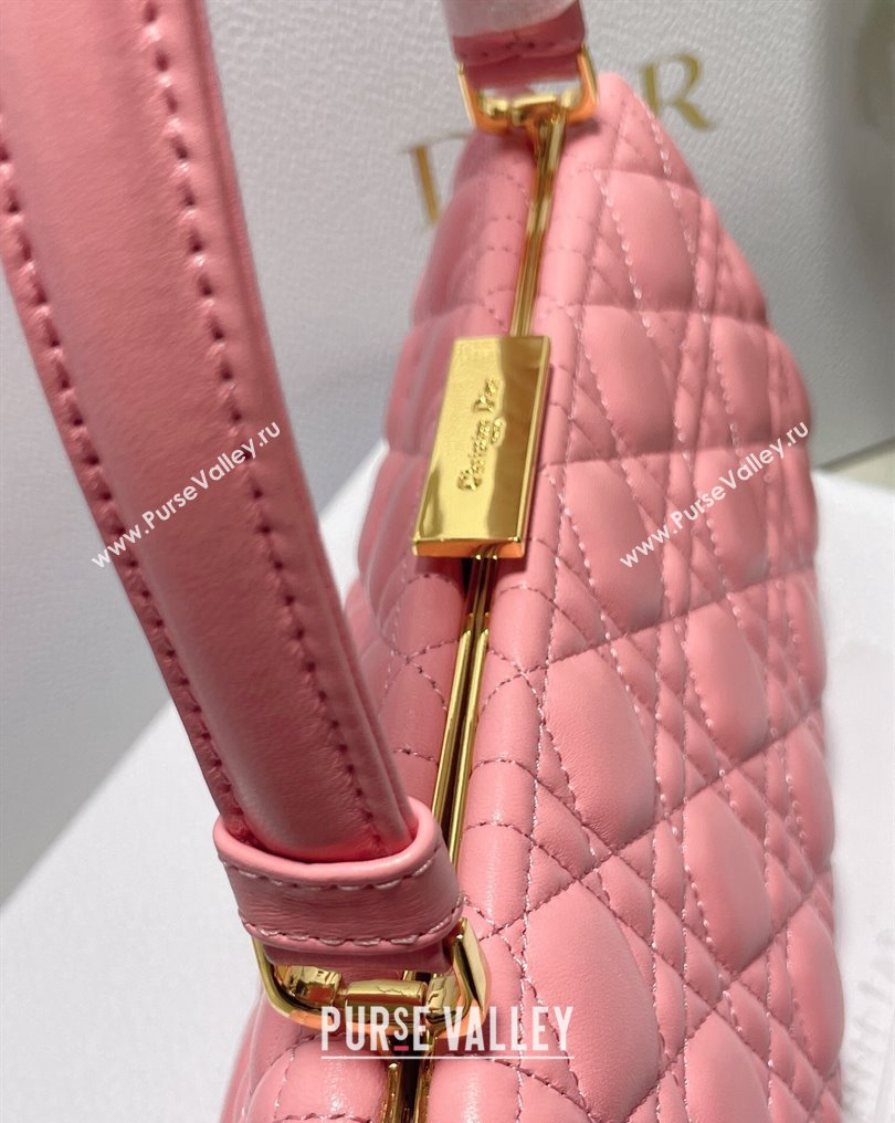 Dior Top Handle Bag in Pink Cannage Lambskin 2024 (xinyidai-23121212)