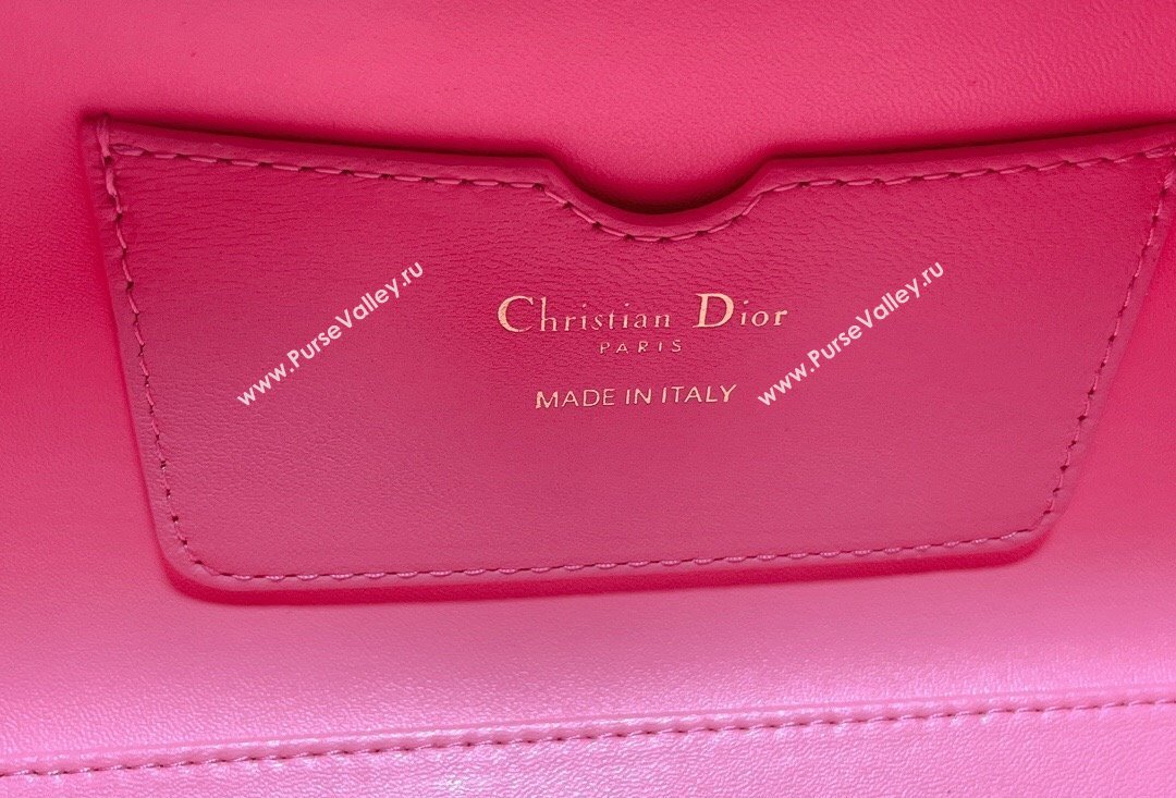 Dior Top Handle Bag in Pink Cannage Lambskin 2024 (xinyidai-23121212)