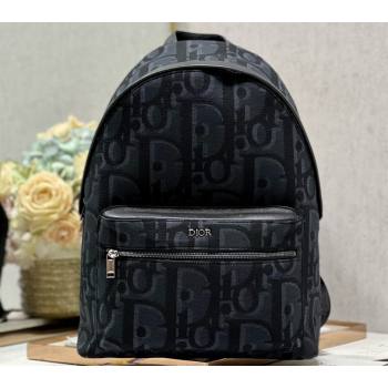 Dior Rider Backpack Bag in Black Maxi Dior Oblique Jacquard 2024 (xinyidai-23121221)