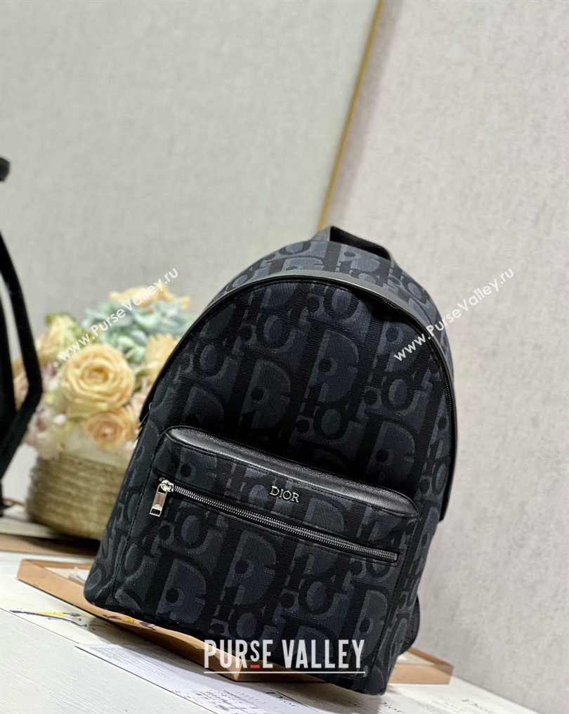 Dior Rider Backpack Bag in Black Maxi Dior Oblique Jacquard 2024 (xinyidai-23121221)