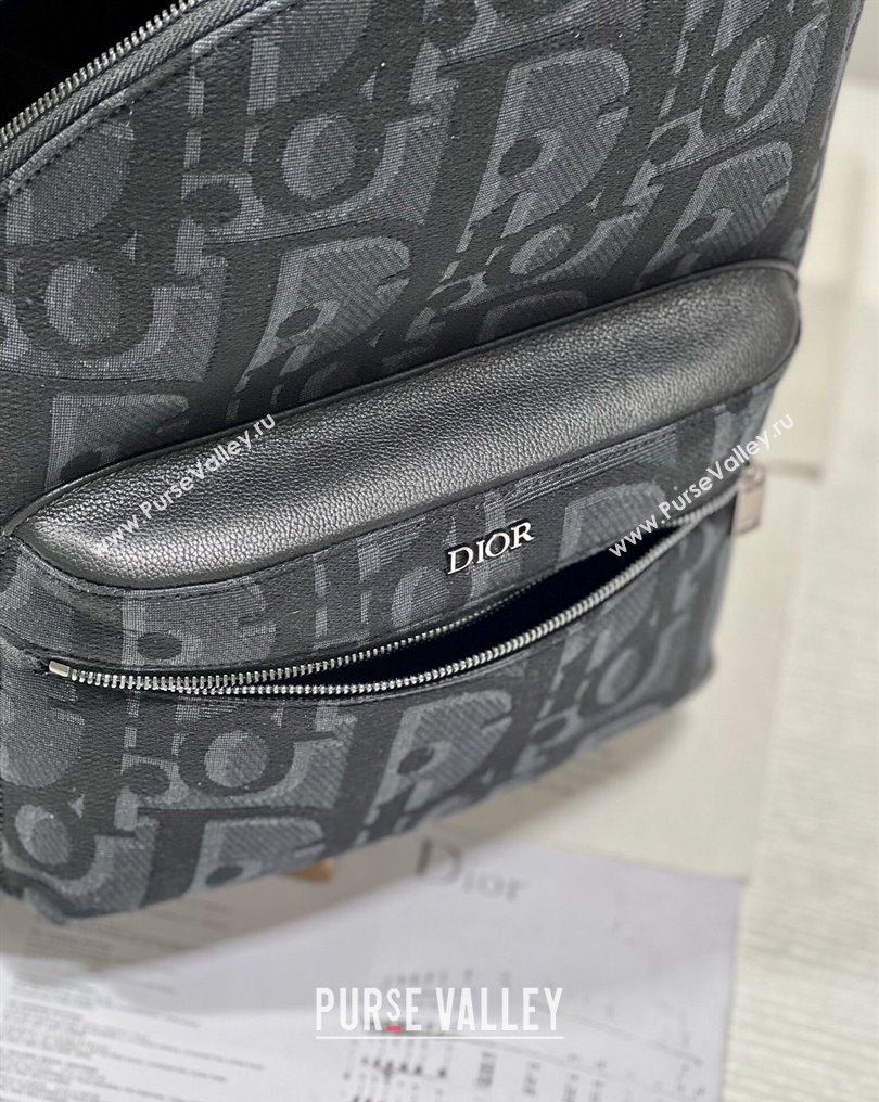 Dior Rider Backpack Bag in Black Maxi Dior Oblique Jacquard 2024 (xinyidai-23121221)