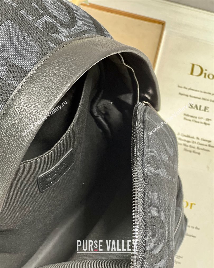 Dior Small Rider Backpack Bag in Black Maxi Dior Oblique Jacquard 2024 (xinyidai-23121223)