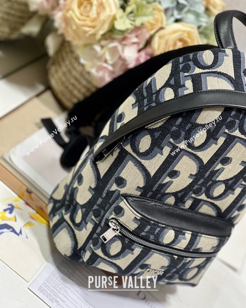 Dior Small Rider Backpack Bag in Beige and Black Maxi Dior Oblique Jacquard 2024 (xinyidai-23121224)