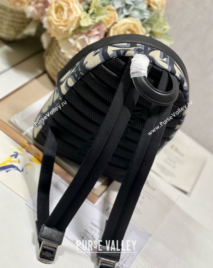 Dior Small Rider Backpack Bag in Beige and Black Maxi Dior Oblique Jacquard 2024 (xinyidai-23121224)
