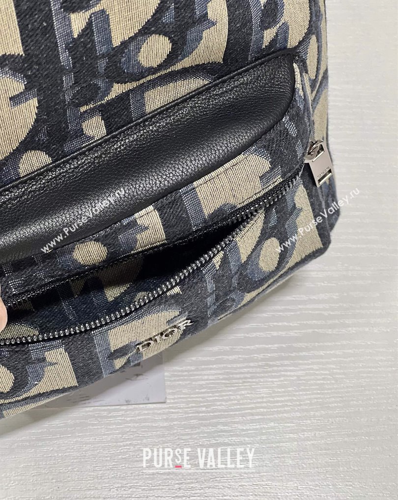 Dior Small Rider Backpack Bag in Beige and Black Maxi Dior Oblique Jacquard 2024 (xinyidai-23121224)