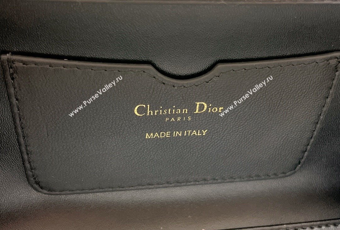 Dior Top Handle Bag in Black Cannage Lambskin 2024 (xinyidai-23121210)