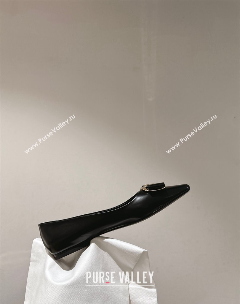 Ferragamo New Vara plate ballet flats in nappa Black 2024 (SS-23121336)