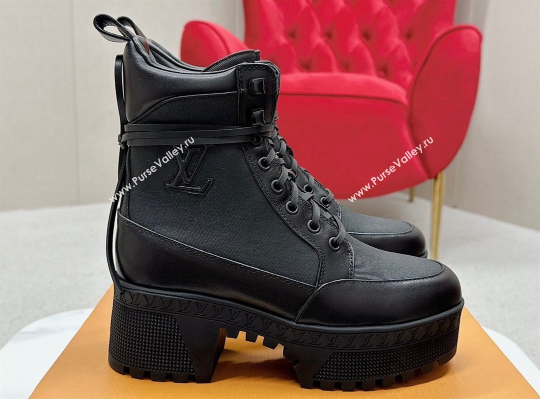 Louis Vuitton Laureate Platform Desert Boots 1AC7RU Textile Black 2024 (SS-23121475)