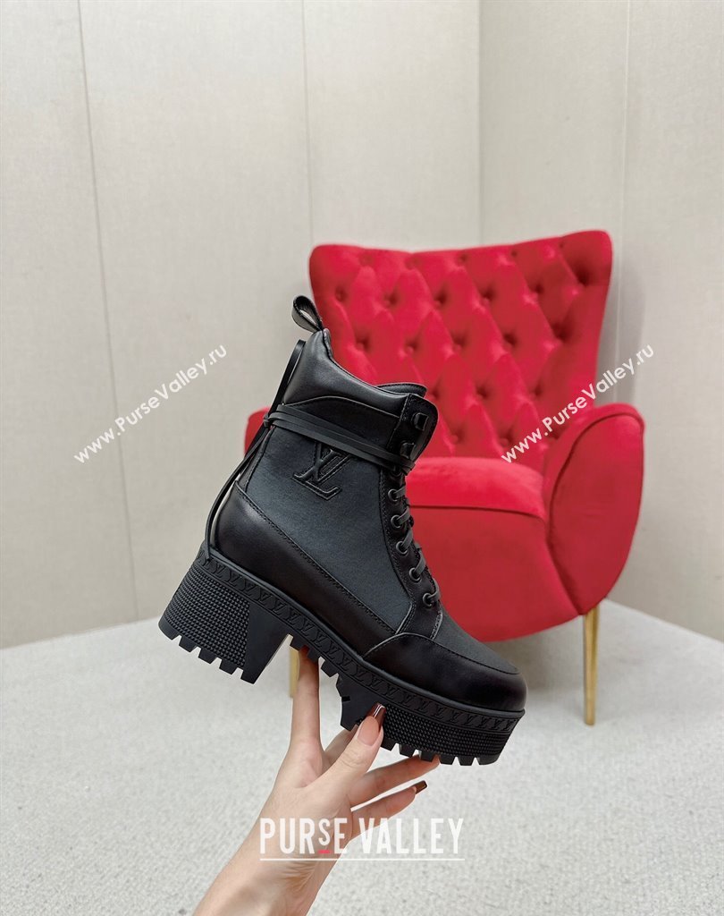 Louis Vuitton Laureate Platform Desert Boots 1AC7RU Textile Black 2024 (SS-23121475)