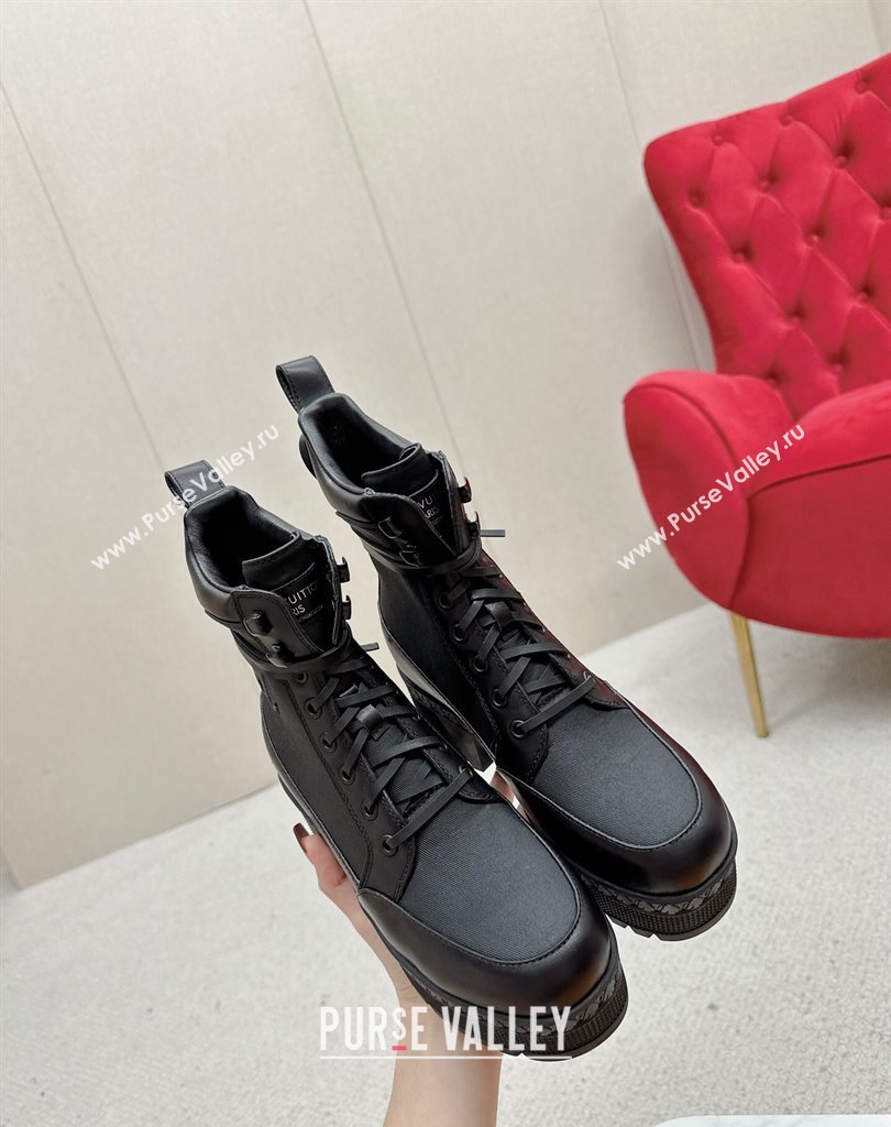 Louis Vuitton Laureate Platform Desert Boots 1AC7RU Textile Black 2024 (SS-23121475)