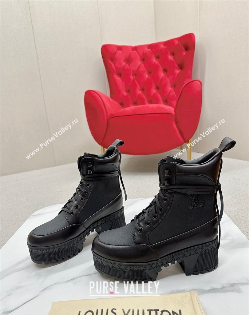 Louis Vuitton Laureate Platform Desert Boots 1AC7RU Textile Black 2024 (SS-23121475)