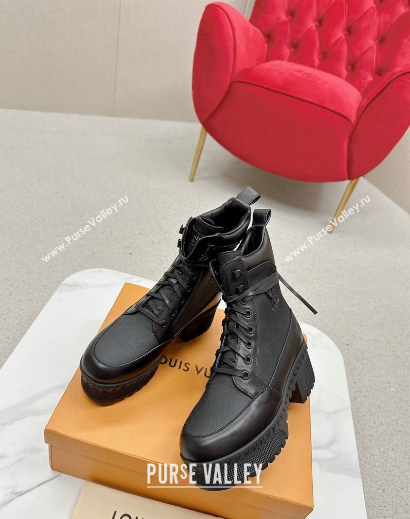 Louis Vuitton Laureate Platform Desert Boots 1AC7RU Textile Black 2024 (SS-23121475)